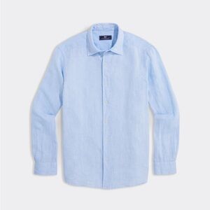 New Linen Solid Spread Collar Shirt